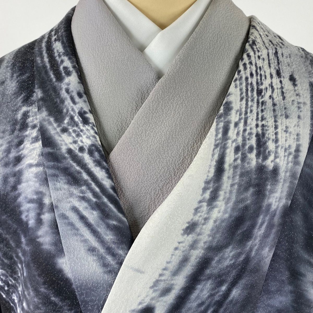 和装コート 幾何学模様