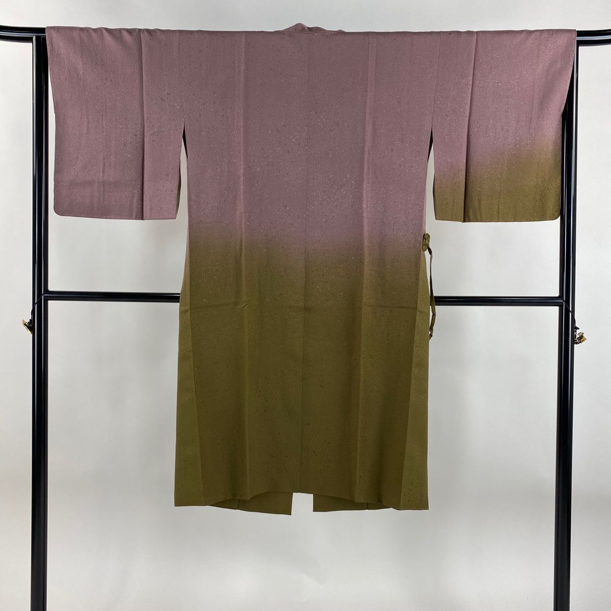 道中着 身丈117cm 裄丈65cm M 和装コート 地紋 染め分け ぼかし 紫 正絹