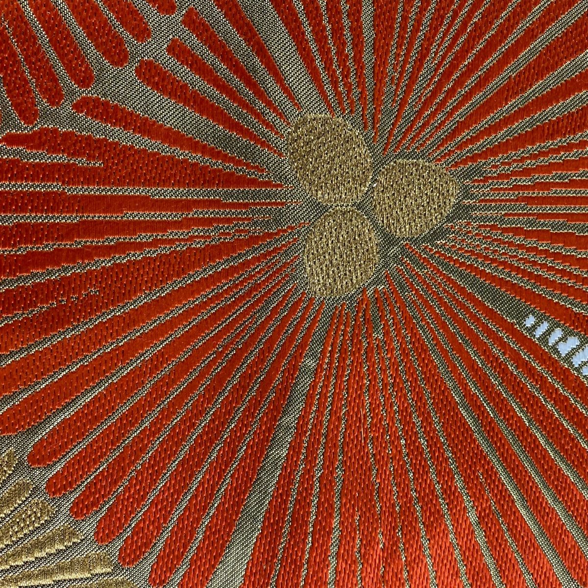 袋帯 秀品 川島織物 落款 関西仕立て 松 金糸 箔 焦茶色 六通 正絹