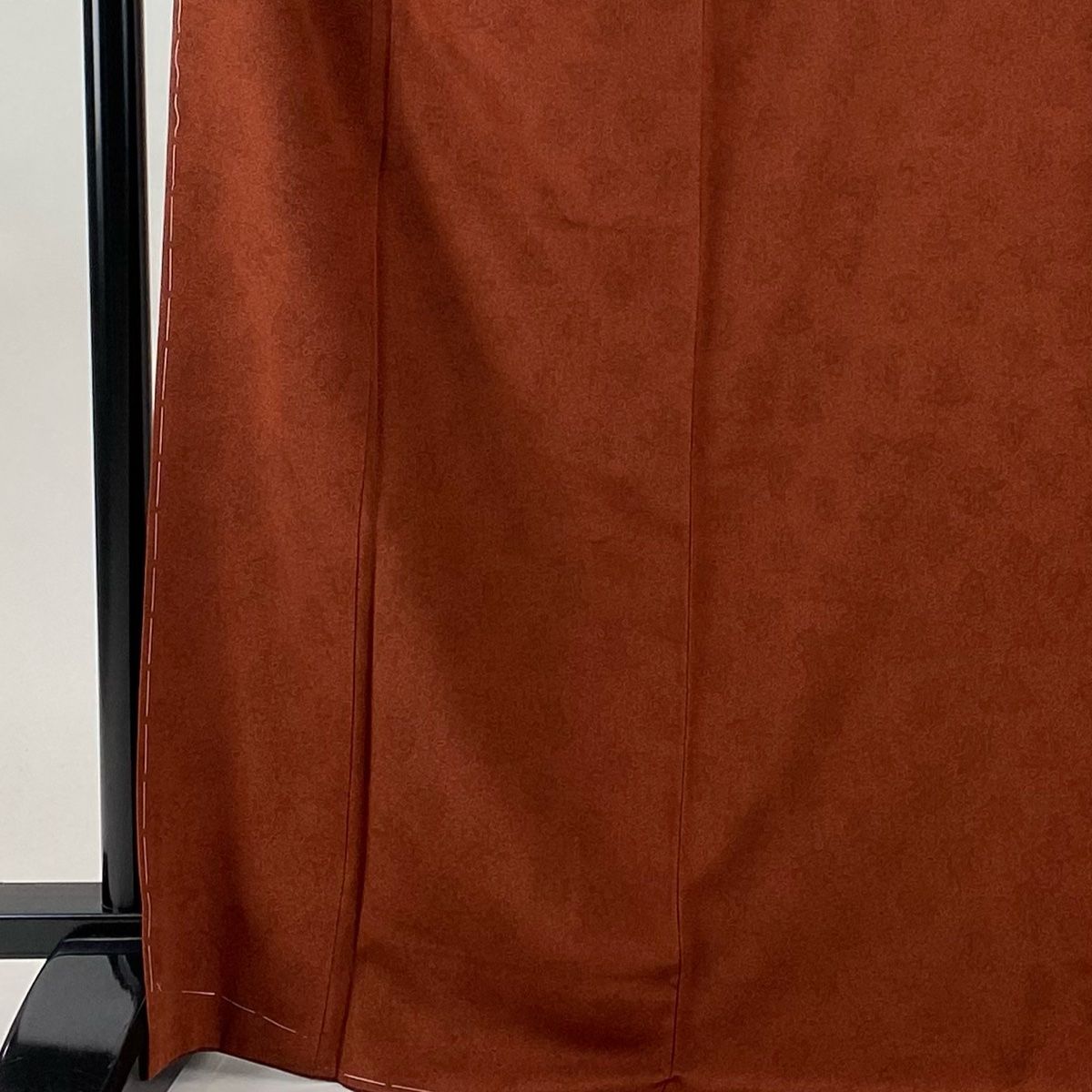 江戸小紋 身丈171cm 裄丈68cm L 袷 人間国宝 中村勇二郎 落款 雲中供養菩薩 赤茶 正絹 一つ紋