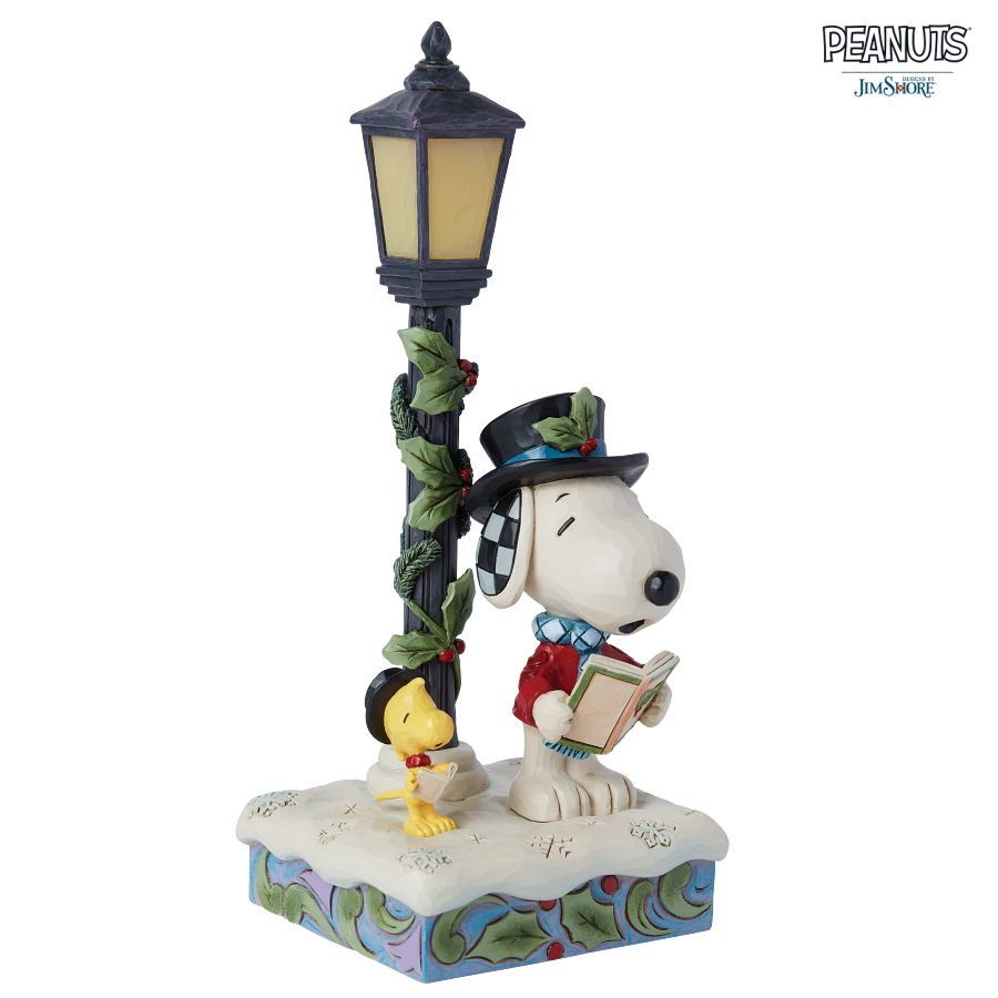 Peanuts by Jim Shore スヌーピー ＆ ウッドストック ストリートライト