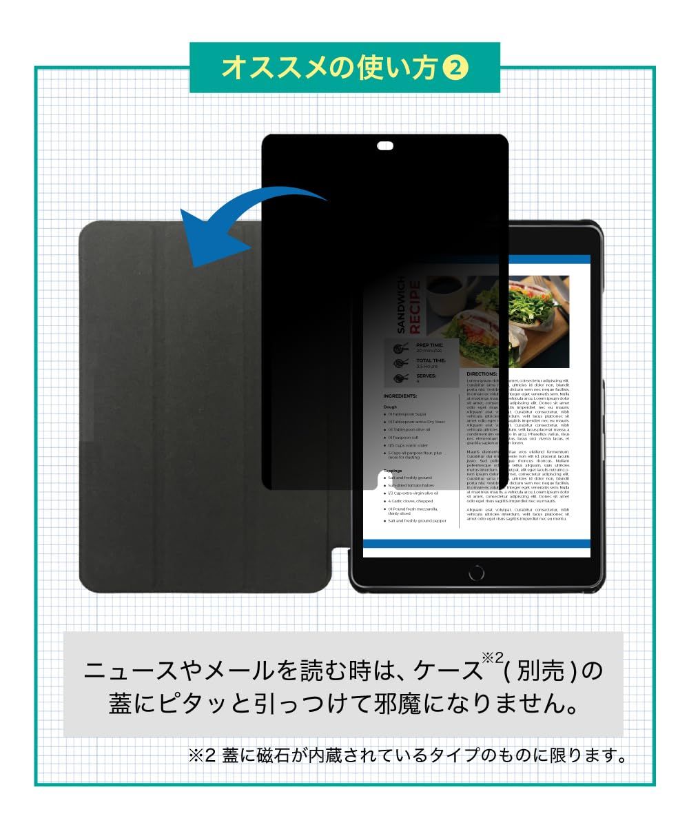 iPad マグネット式 覗き見防止フィルム LOE(ロエ) 360度 : ⁄ Pro LOE 新着商品LOE(ロエ) 反射防止 横向きタイプ M5対応 プライバシーフィルター 覗き見防止 2024共通)
