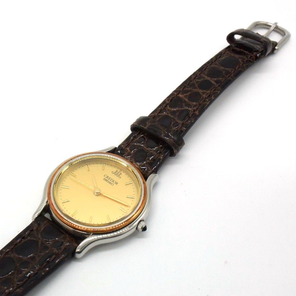 セイコー クレドール　18KT ST 4J81-0A60 ゴールド 腕時計 eff0df3a3634721ac972b81abb4f17