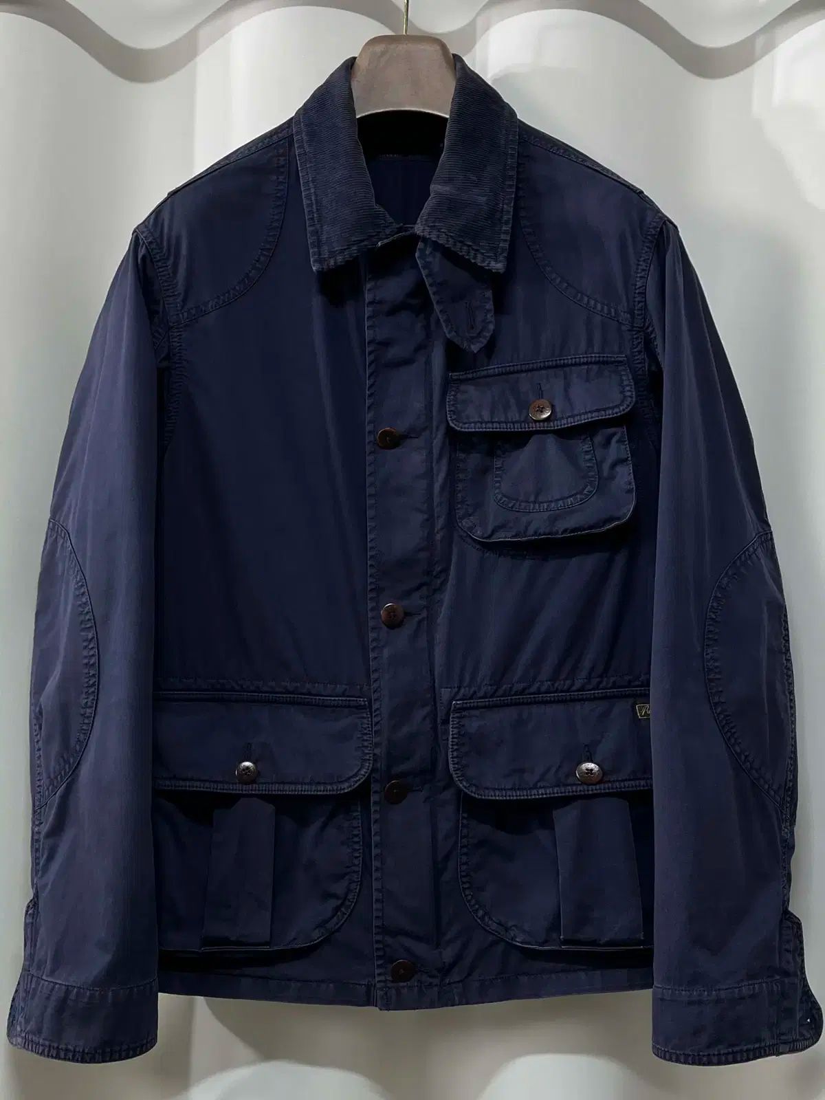 ポロラルフローレン パープルネイビー hbt ウールモホーク コーデュロイ ハンティング フィールドジャケット