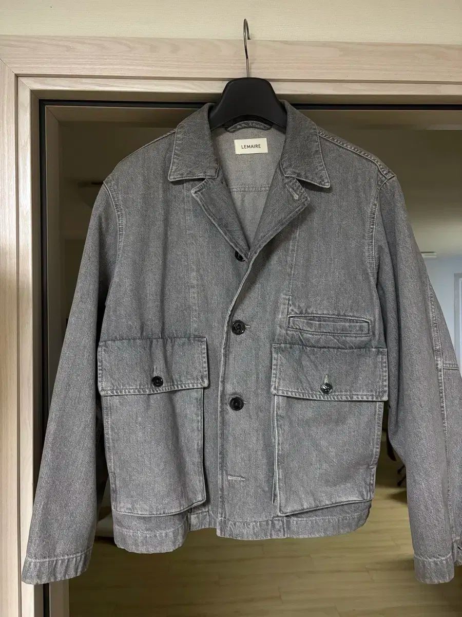 ルメール ウォッシュド デニム ジャケット グレー L