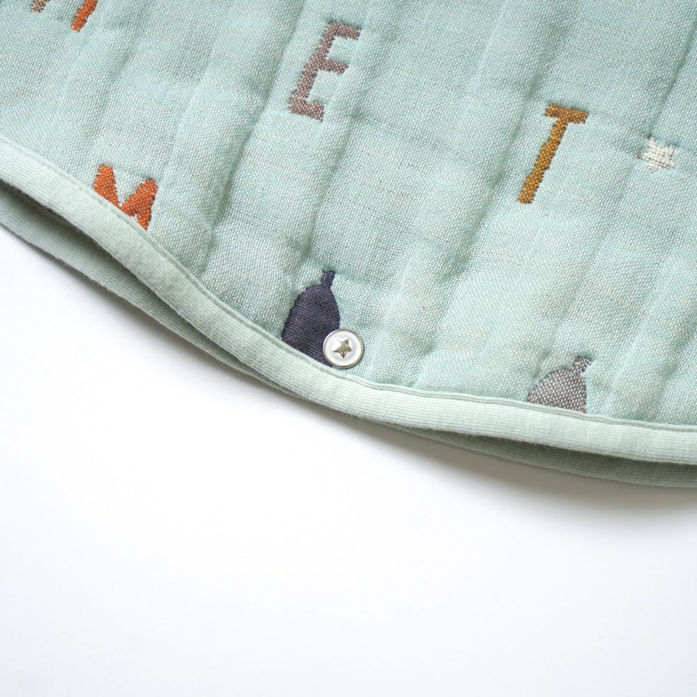  10 mois ディモワ コットンウールスリーパー ベビーサイズ ミント おくるみ ブランケット ベビー服(~95cm)