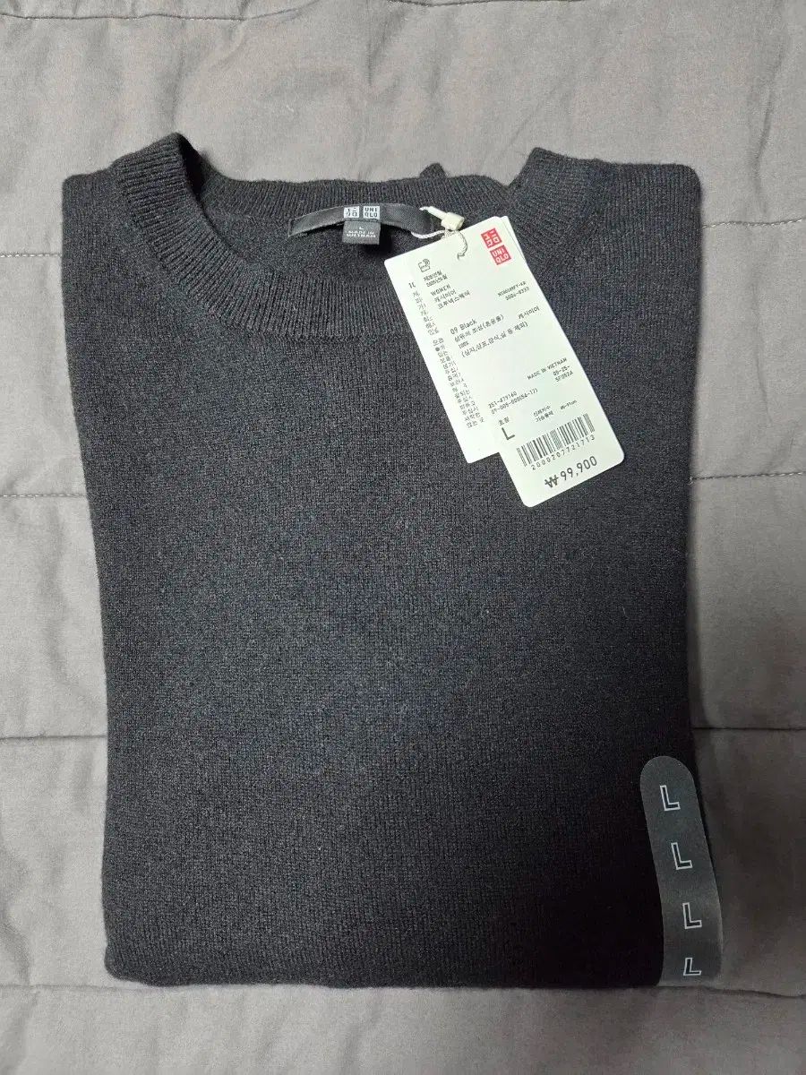 新商品 UNIQLO ユニクロ カシミア ニット ブラック L
