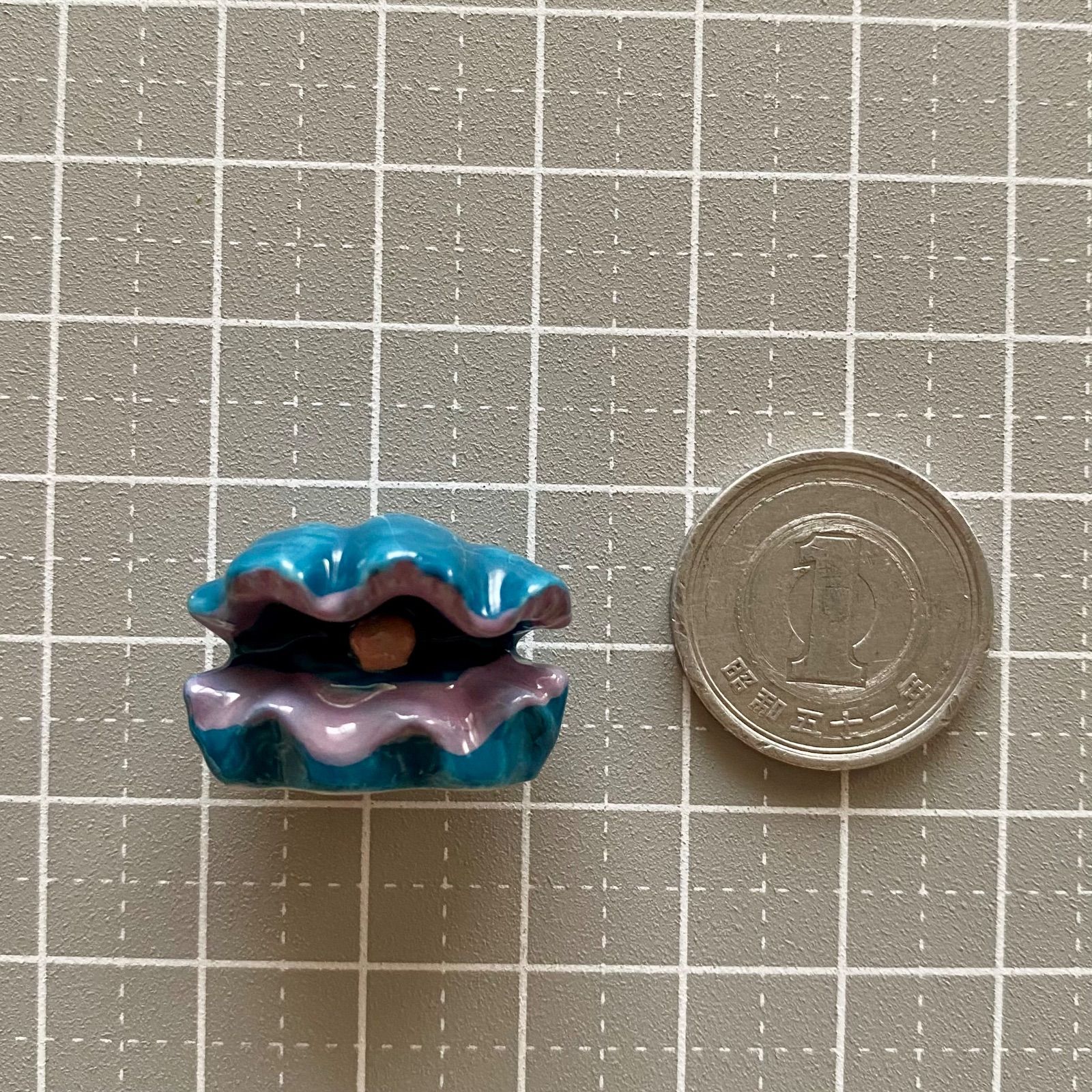 貝と真珠のフェーブ／フランス雑貨／陶器ミニチュア／ブロカント