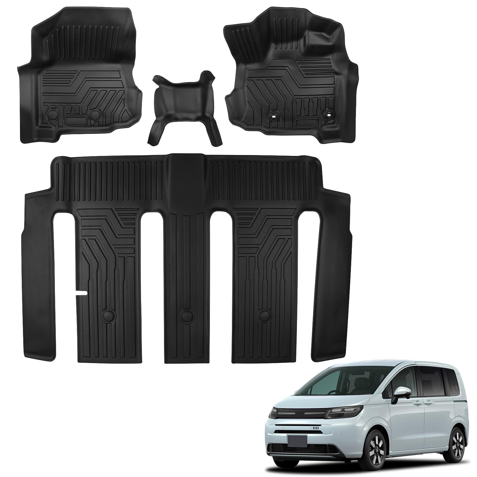 フリード エアー エアーEX クロスター GT系 フロアマット 車種 設計 6人乗り ハイブリッド GT1 2 3 4 5 6 7 8型 立体 3Dフロアマット TPE素材 カーマット 滑り防止 耐汚れ 取付簡単 カー用品 立体構造 耐摩擦