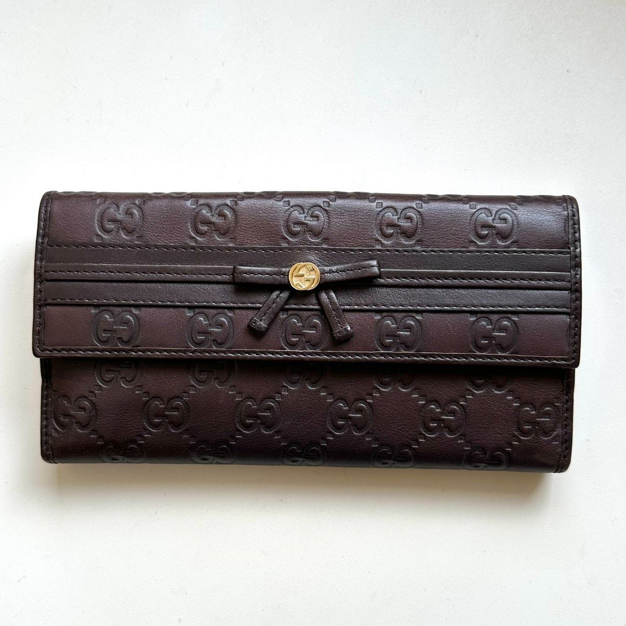 グッチ GUCCI 長財布 メイフェア MAYFAIR グッチシマ ダークブラウン