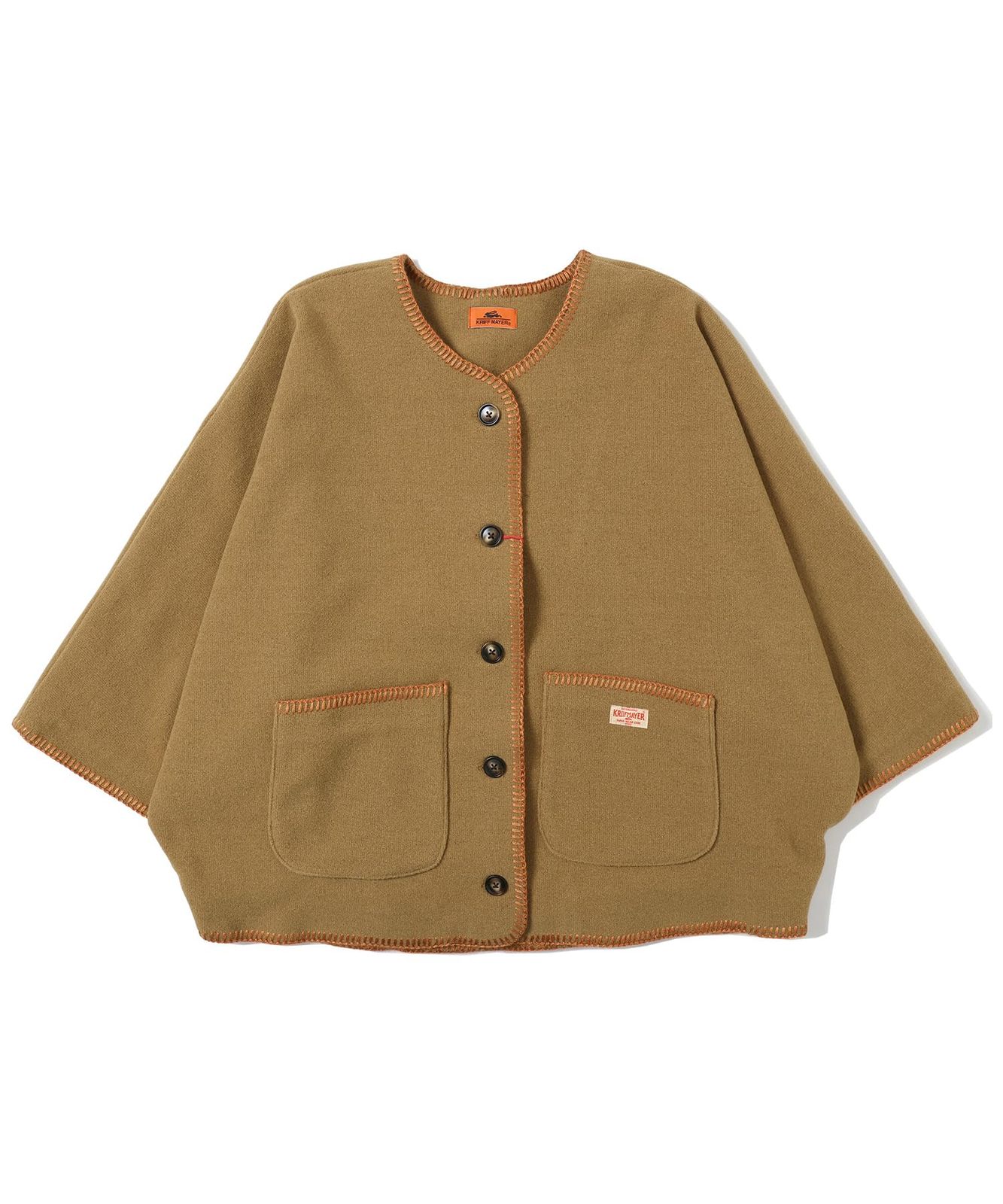 クリフメイヤー ブランケット ステッチ ドルマン ジャケット レディース MEDIUM ベージュ