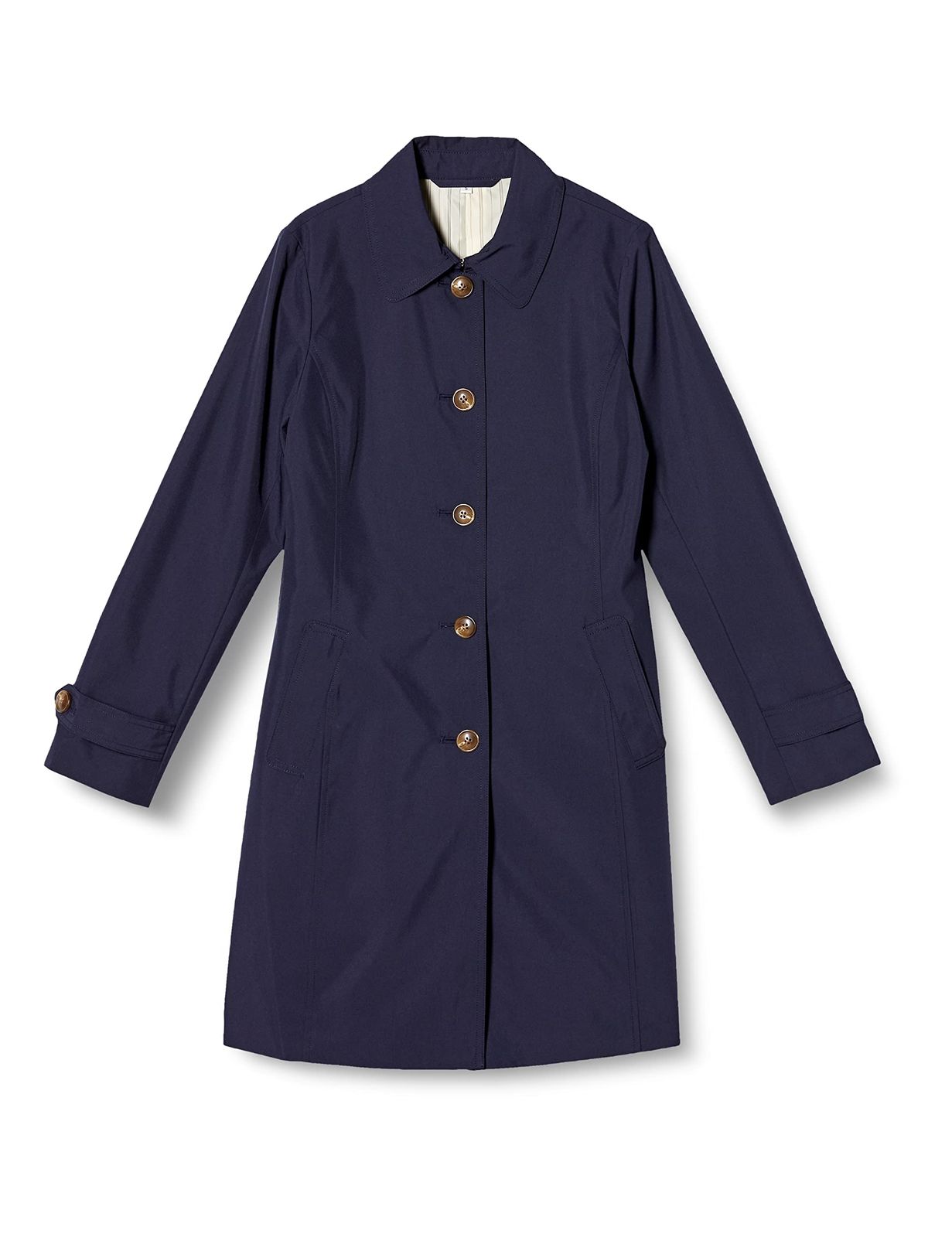 セシール ステン コート 花粉対策 撥水 UVカット 選べる2レングス AC-1676 レディース ネイビー 日本 S-85 日本サイズS相当