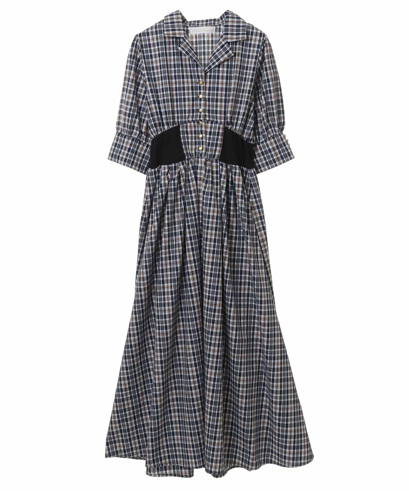 トランテアン ソン ドゥ モード カジュアルドレス ウエストリブシャツワンピース レディース ネイビー