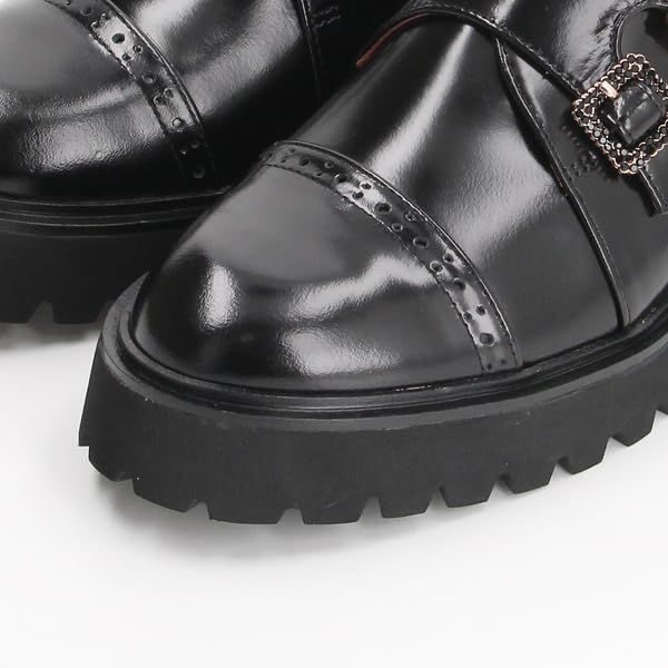 ランバン オン ブルー ファッションブーツ 厚底モンクストラップシューズ ＢＧガラス