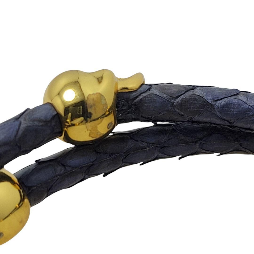 STING HD ブレスレット スカル パイソン ゴールド ネイビー FORTGASGNV_COM_BR