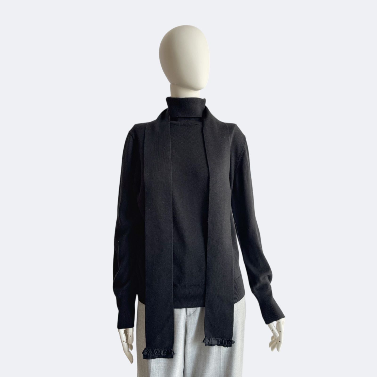 BURBERRY LONDON ウール×シルク×カシミヤ タートルニット