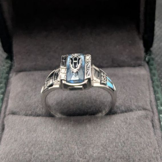 JOSTENS LTM シルバー USC カレッジリング 青 ブルー