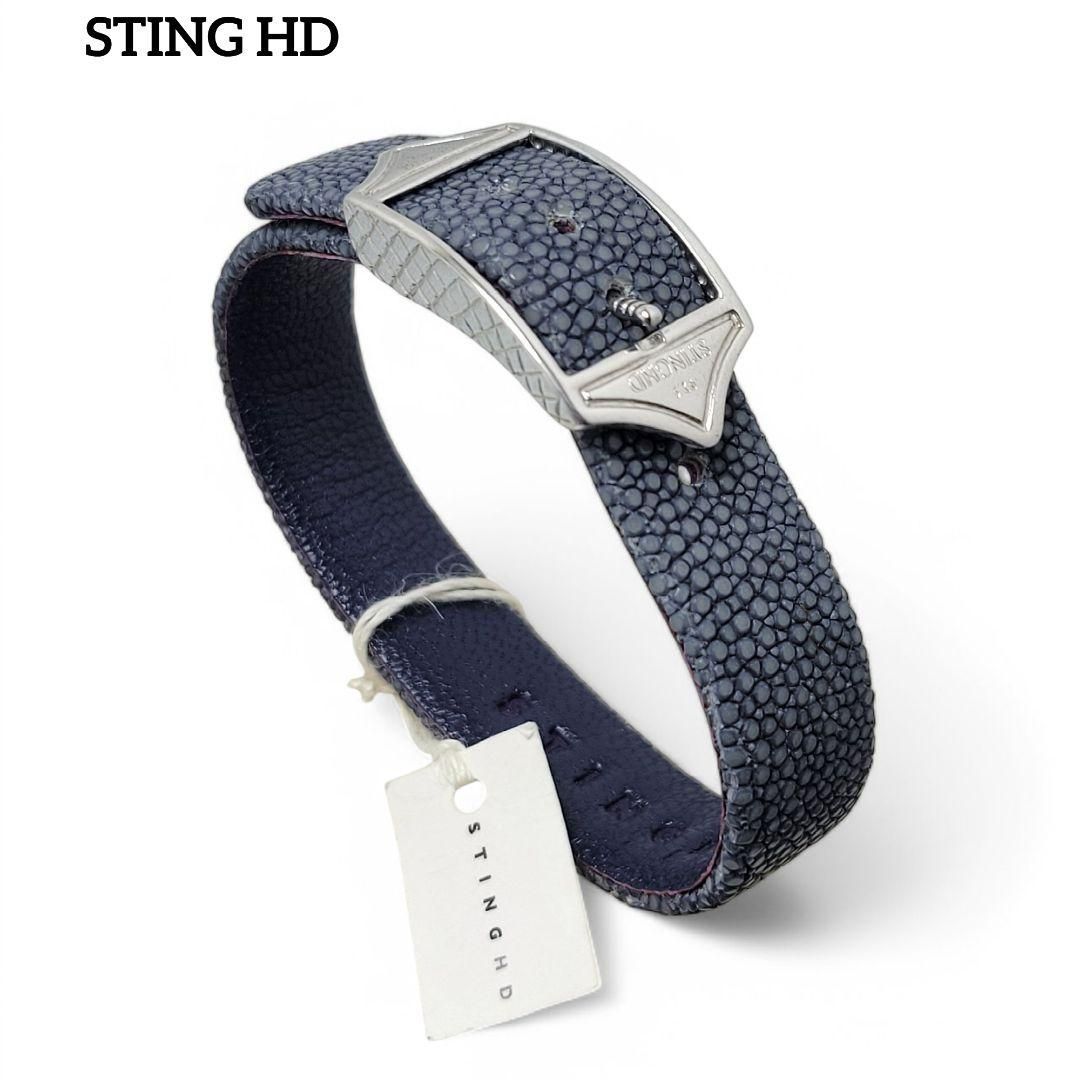【未使用品】STING HD ブレスレット サファイア エイレザー 未使用品】STING HD ブレスレット エイレザー 925 ネイビー - メルカリ