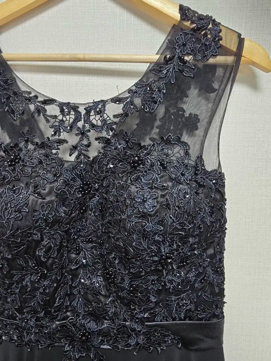 ブラック レース ロング ONE PIECE イヴニング ドレス