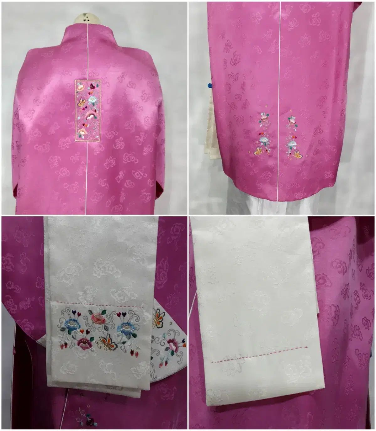 韓国 チュダン シルク 計量ルーマギ スカーフセット 刺繍装飾 88 丈97