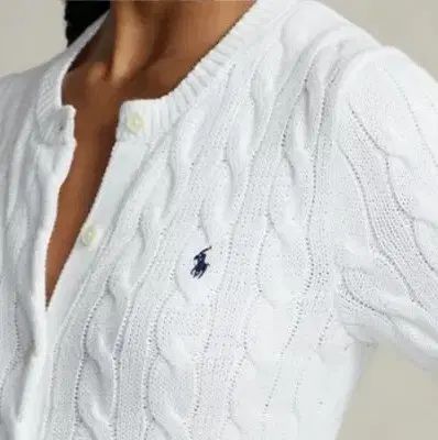 店 ポロ ラルフローレン ケーブル編み 半袖 ニット カーディガン S