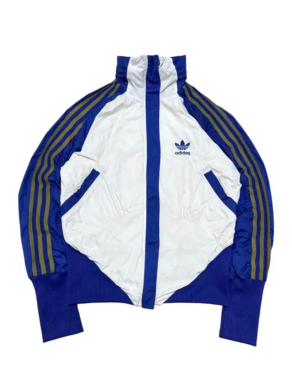 アディダス ファイヤーバード 白 青 ウィンドブレーカー