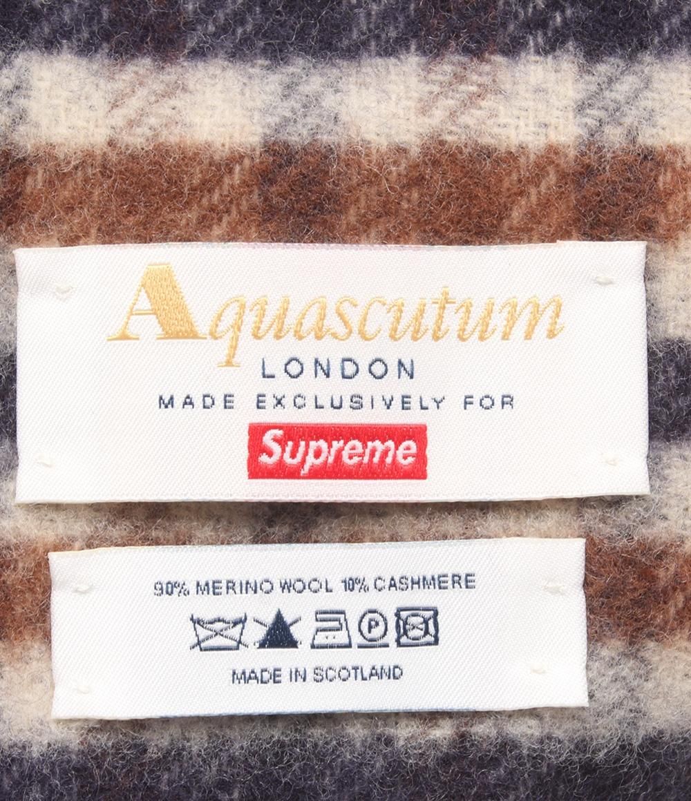 シュプリーム マフラー×Aquascutum
