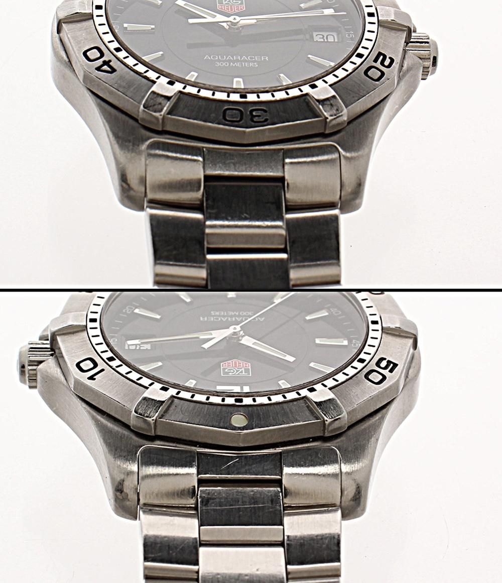 アクアレーサー 300 M タグホイヤー 腕時計 WAF 1110 クオーツ ブラック メンズ TAG HEUER