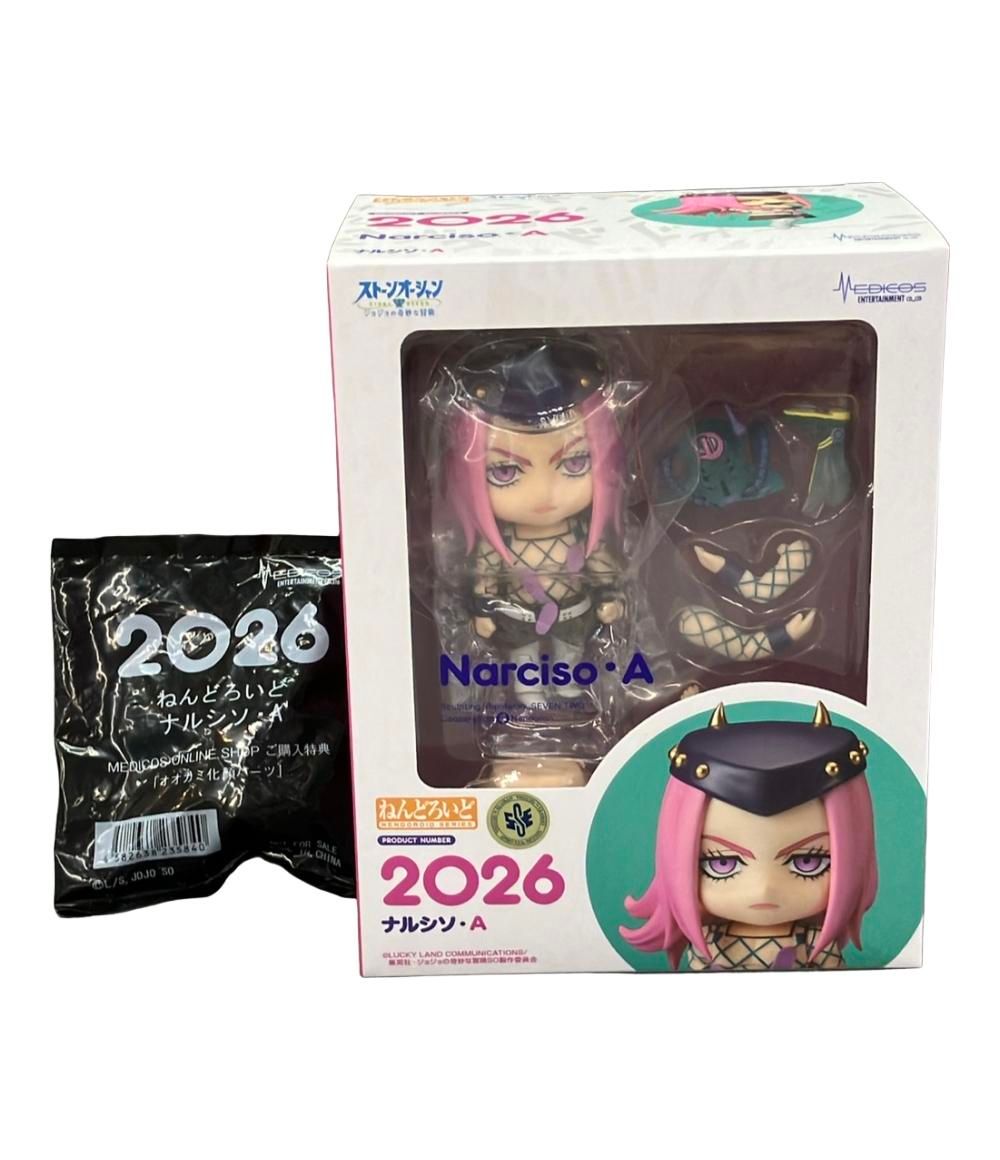 美品 グッドスマイルカンパニー ジョジョの奇妙な冒険 ストーンオーシャン ねんどろいど ナルシソ・A オオカミ化顔パーツ付き フィギュア