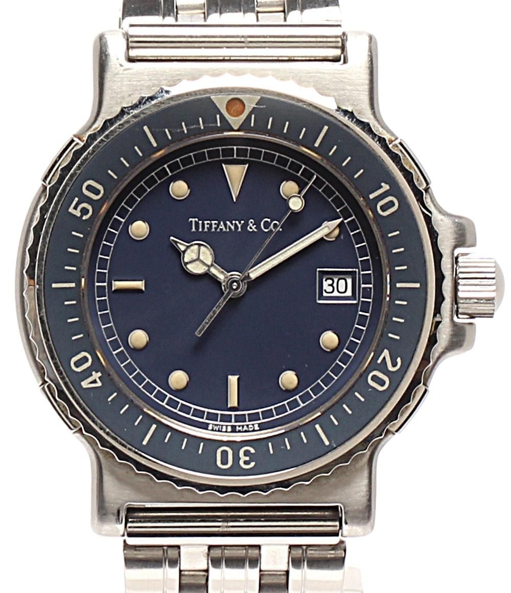 ダイバー ティファニー 腕時計 M0710 クオーツ ネイビー メンズ TIFFANY-Co