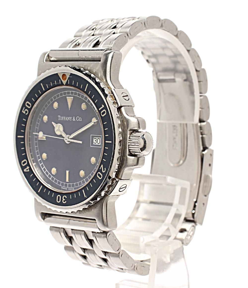 ダイバー ティファニー 腕時計 M 0710 クオーツ ネイビー メンズ TIFFANY Co