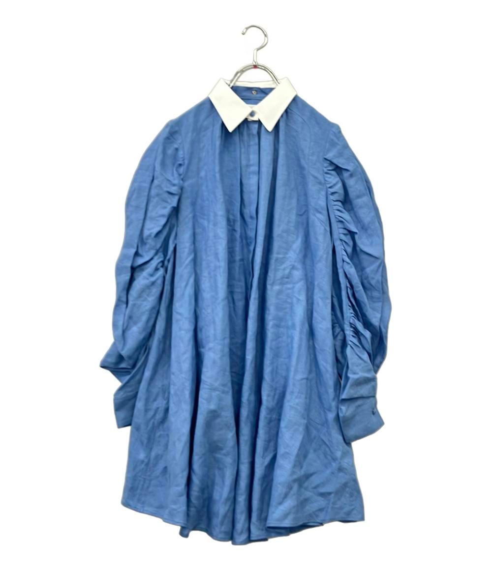 マイラン 長袖ワンピース ボリュームスリーブ シャツ リネン MY24SS-BL028 レディース SIZE F M MYLAN