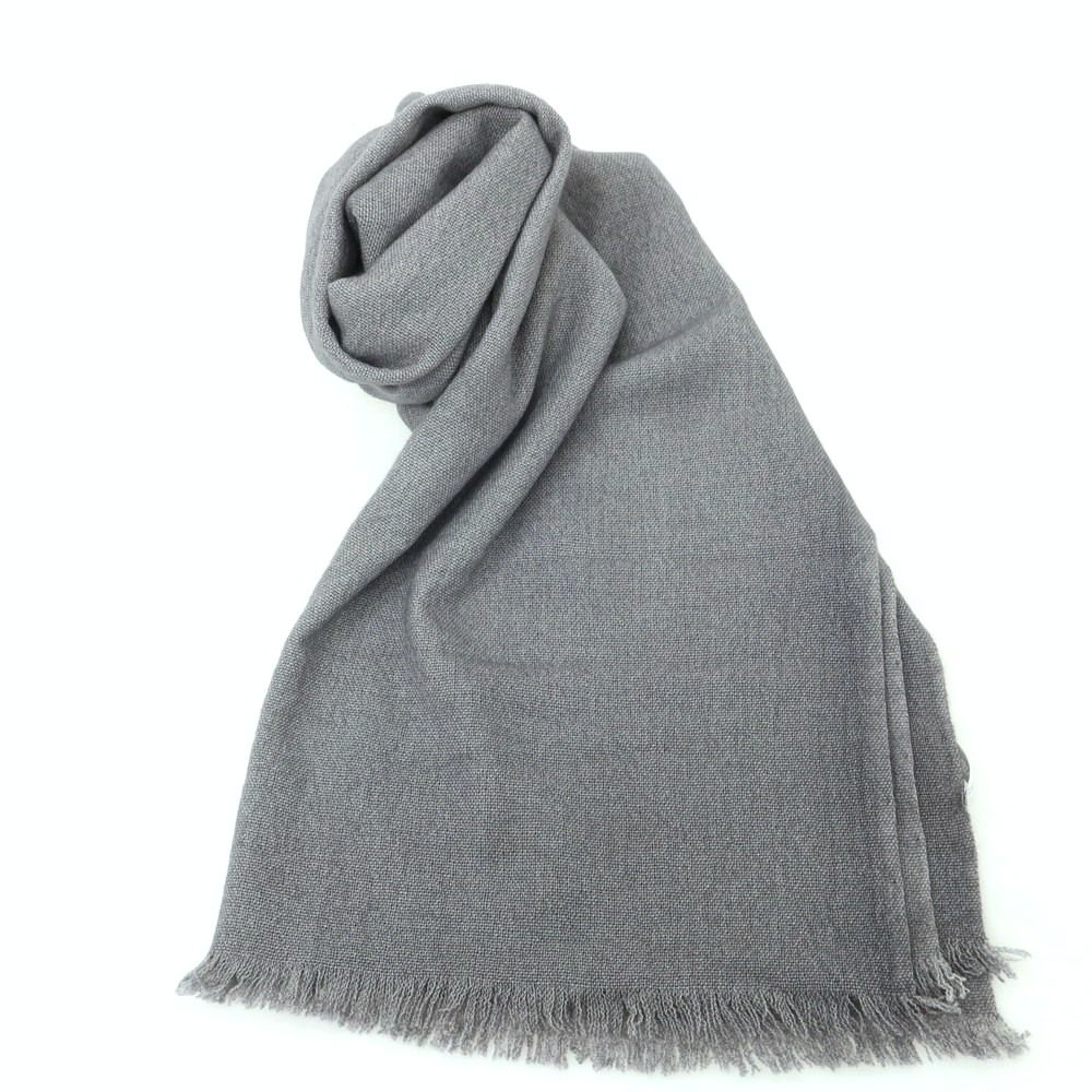  ザニエリ zanieri カシミヤ 大判 ストール グレー メンズ ストール 小物