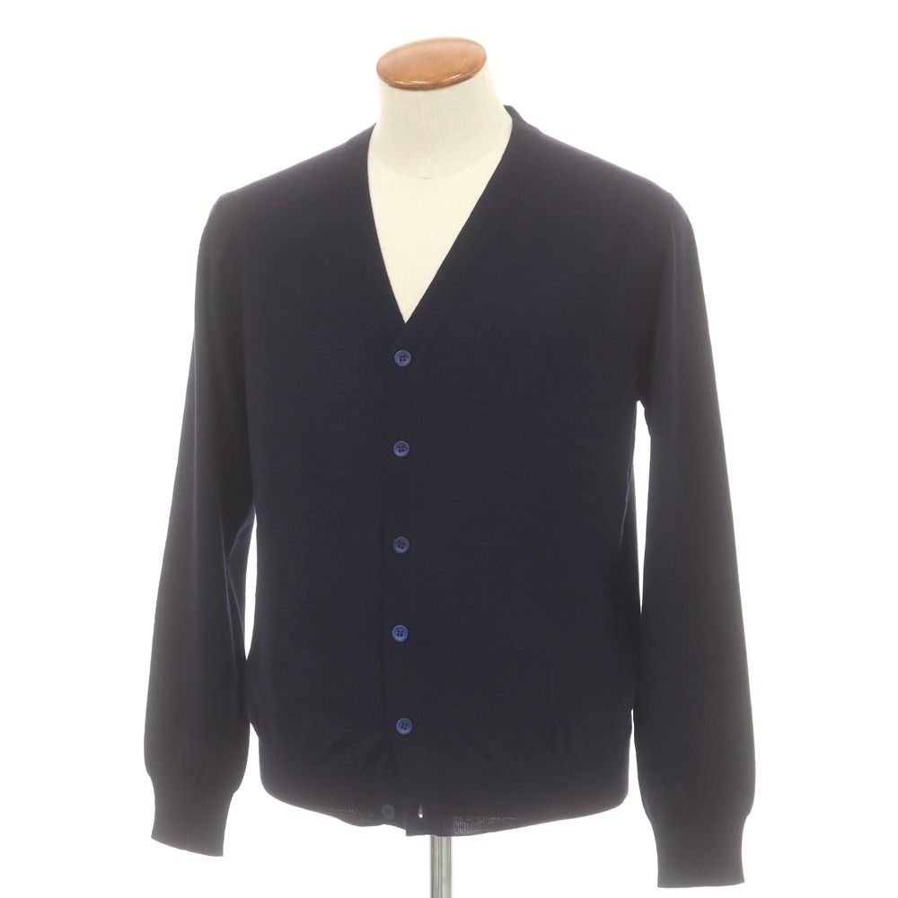 【極美品】Cruciani クルチアーニ カーディガン ネイビー 46 新品】クルチアーニ CRUCIANI ハイゲージ ウール カーディガン ダーク