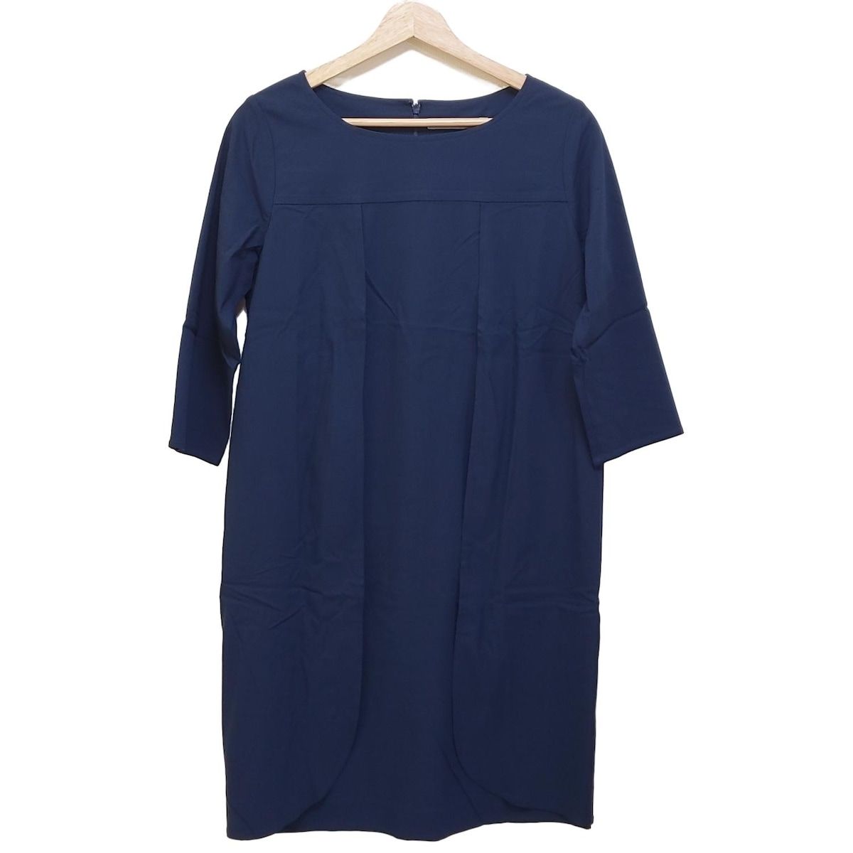 theory luxe セオリーリュクス ワンピース サイズ40 M レディース - ネイビー 七分袖 ひざ丈