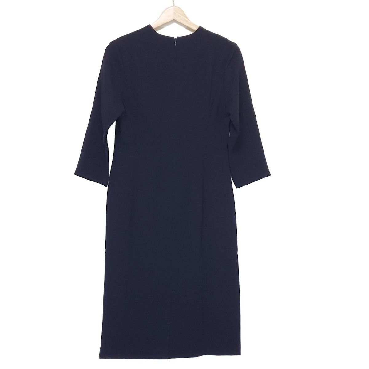 theory luxe セオリーリュクス ワンピース サイズ40 M レディース - ダークネイビー Vネック 長袖 ひざ丈