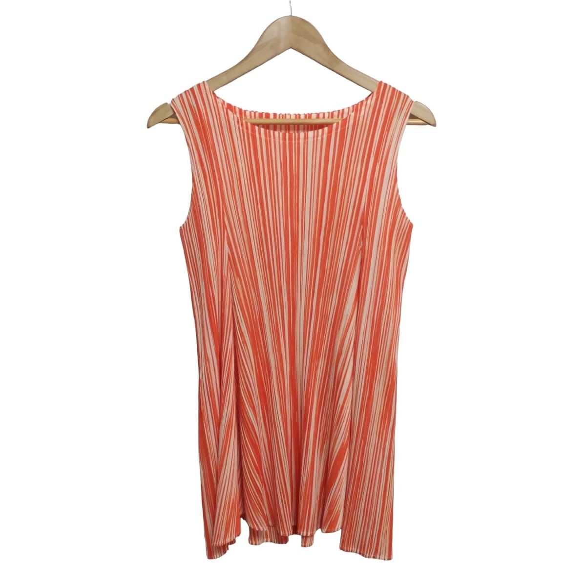 PLEATS PLEASE プリーツプリーズ チュニック サイズ3 L レディース - オレンジ×アイボリー×ダークイエロー