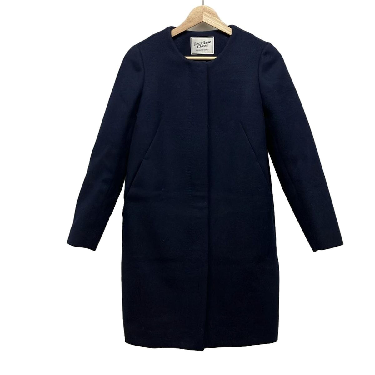 DEUXIEME CLASSE ドゥーズィエム コート サイズ36 S レディース - ネイビー 長袖 冬