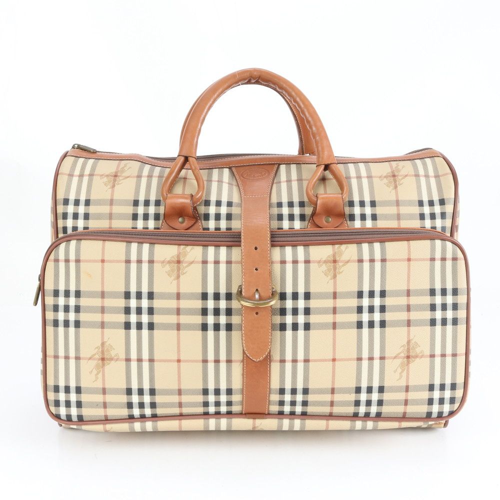 バーバリー ノバ チェック シャドーホース レザー ボストン バッグ 出張 旅行 トラベル 紳士 A4 メンズ ECE CX22-5