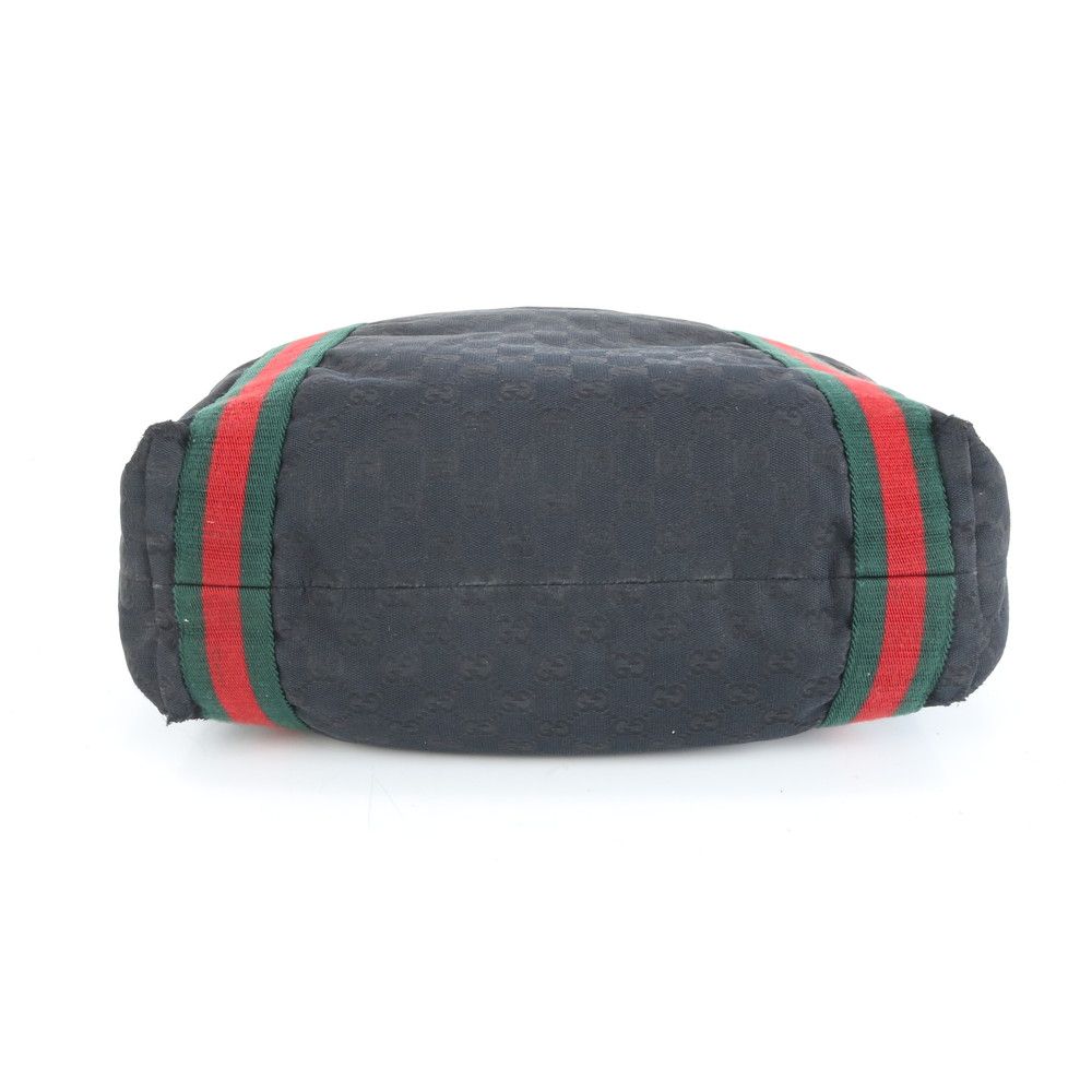 美品 グッチ GG キャンバス シェリーライン 189669 レザー トート