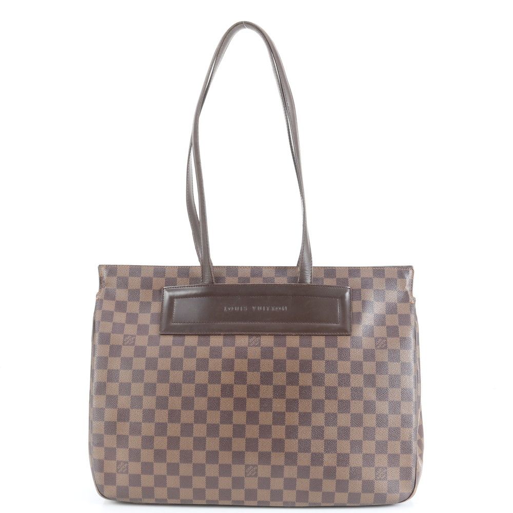 美品 ルイヴィトン ダミエ バリオリ N51123 レザー トート バッグ