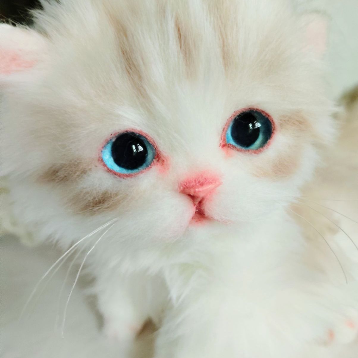 よちよちあんよ 短足ころりんボディ ミヌエット子猫ちゃん アートドール ぬいぐるみ