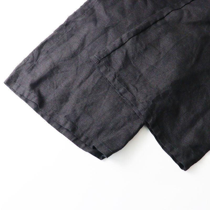  フォグリネンワーク fog linen work リネンキャミサロペット ブラック オールインワン オーバーオール ワイド その他 その他