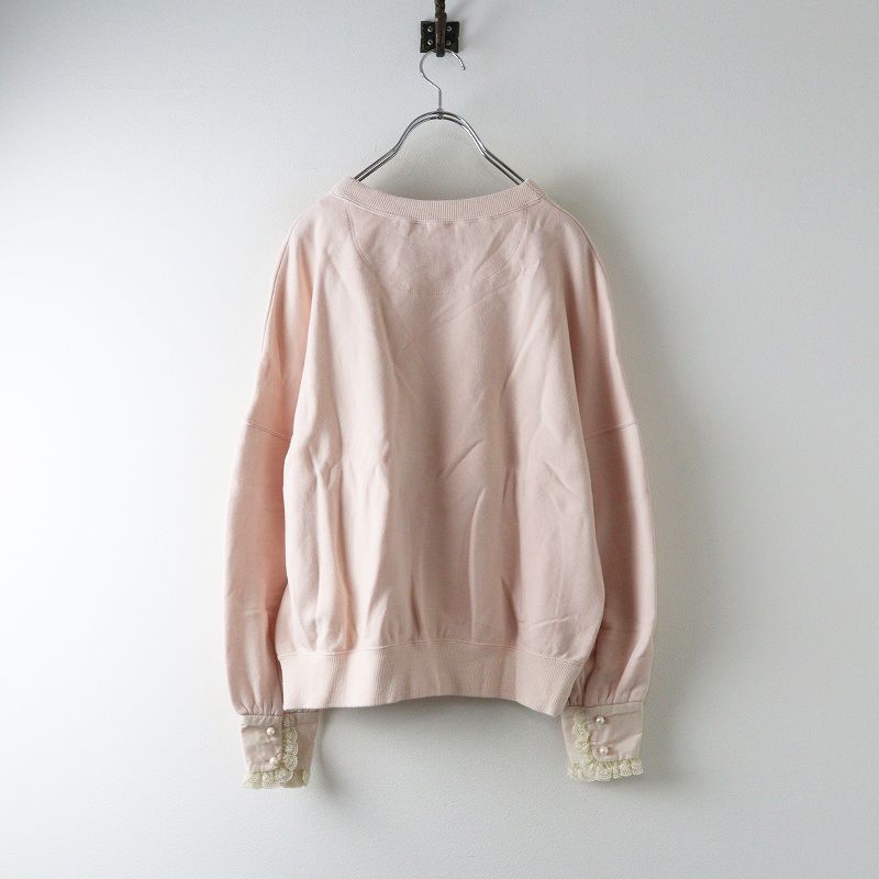 2025 SS ユキエモン yukiemon マシュマロプルオーバー M｜ピンク トップス スウェット フリル レース フェイクパール