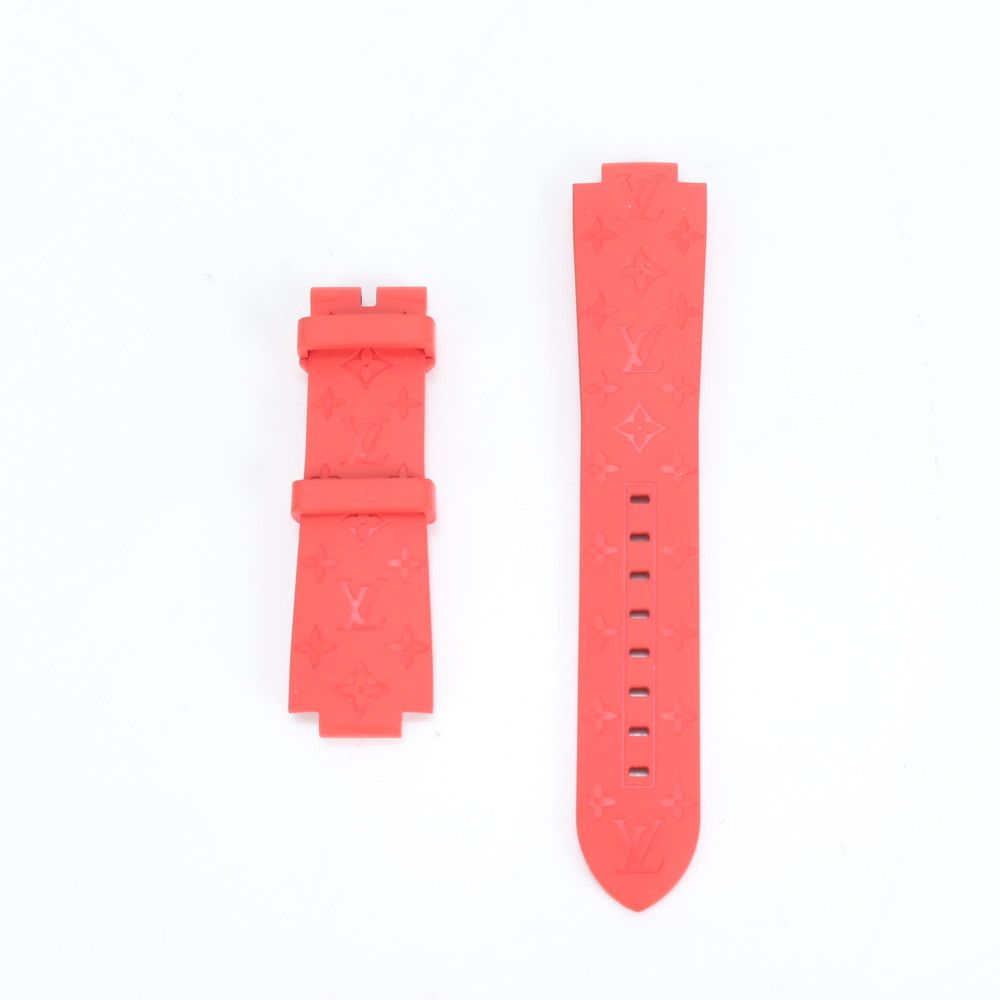 ルイヴィトン タンブール モノグラム ラバー ストラップ 替えベルト R15101 腕時計 ウォッチ メンズ EUE CX36-3