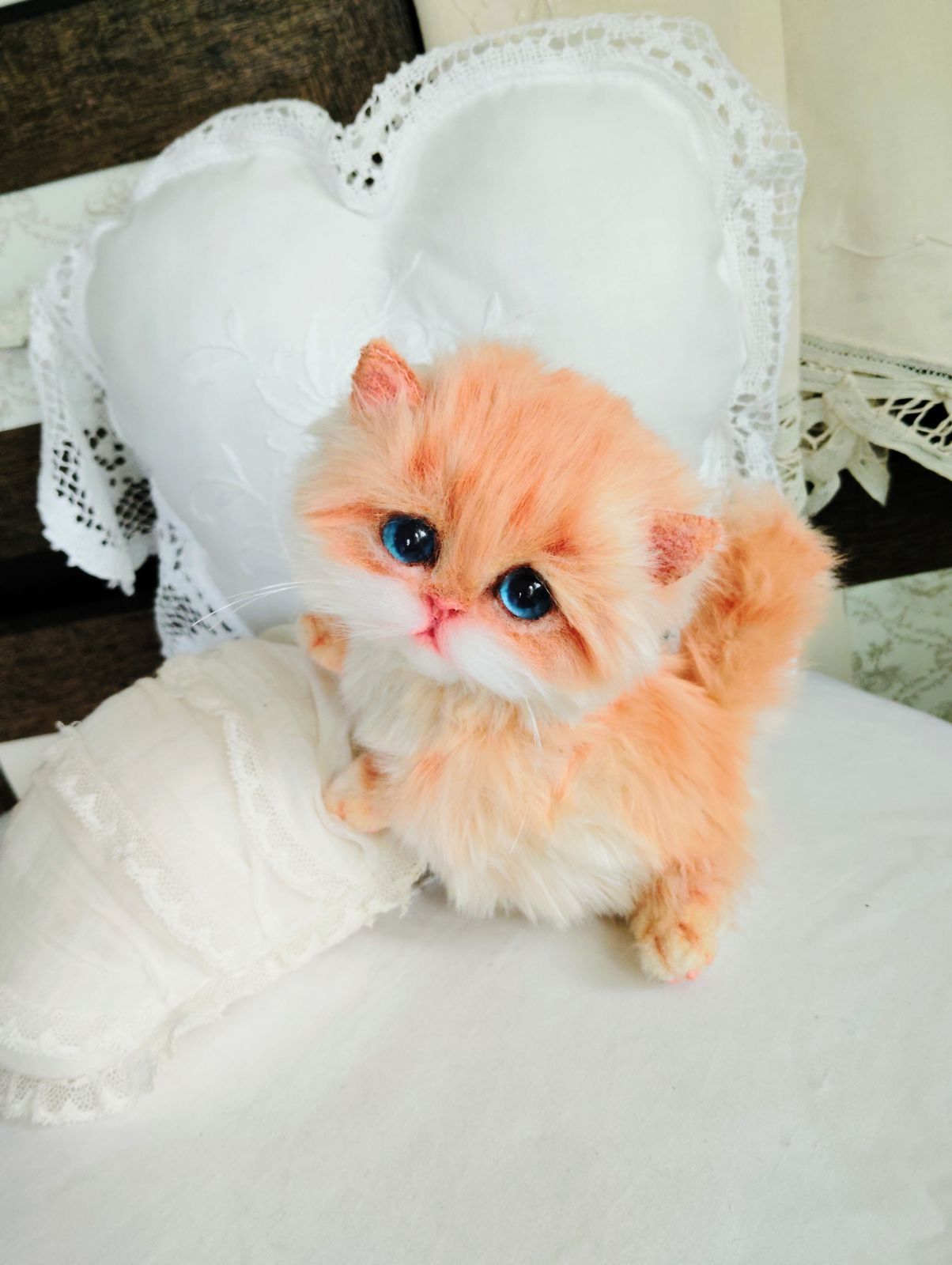 よちよち〜短足 ころころボディ マンチカン子猫ちゃん トラ模様 アートドール ぬいぐるみ NEXPOTALLINN_EU