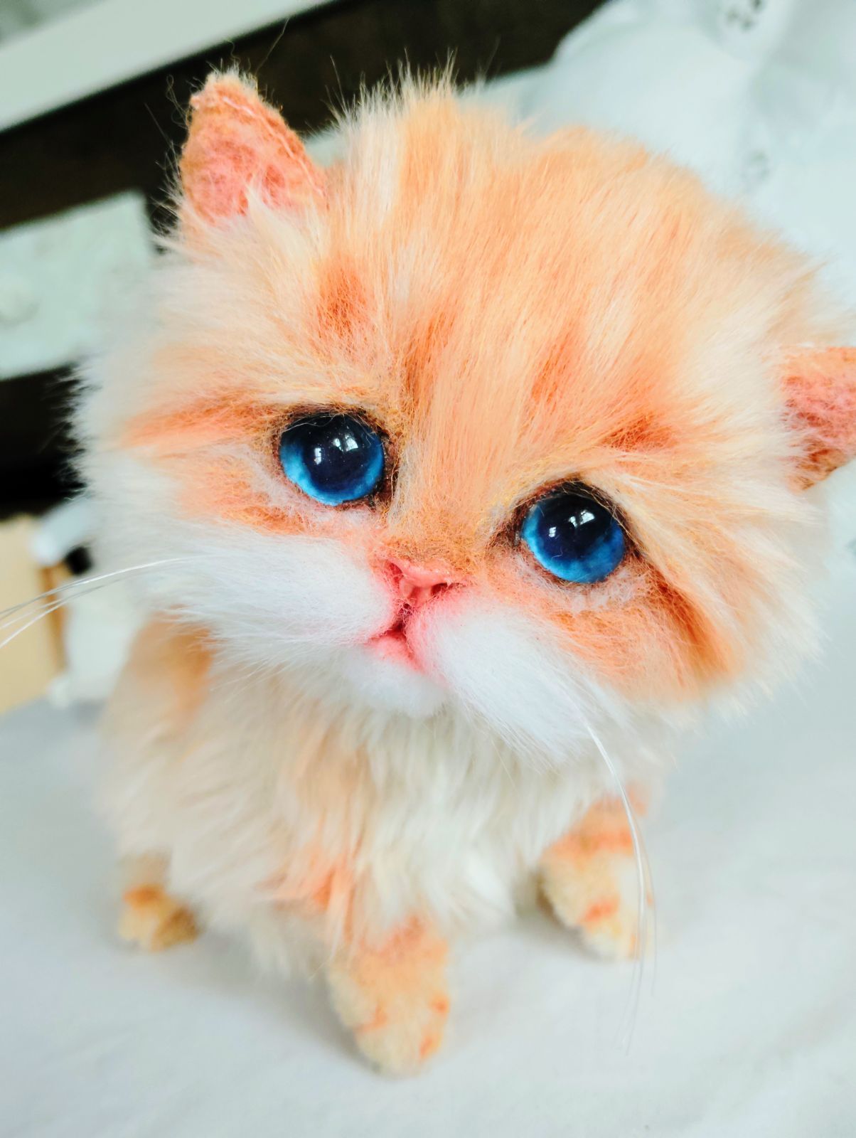 よちよち〜短足 ころころボディ マンチカン子猫ちゃん トラ模様 アートドール ぬいぐるみ