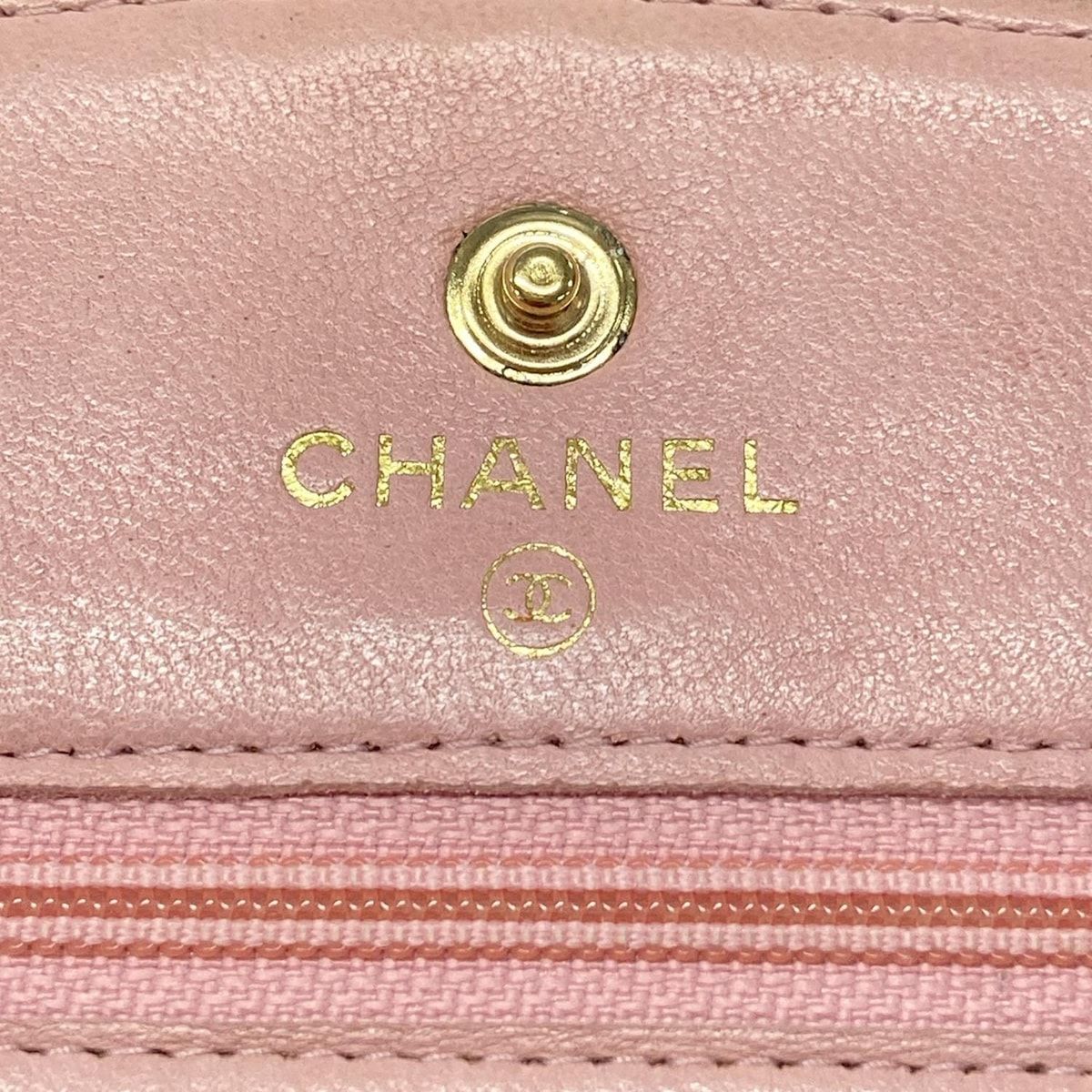 CHANEL シャネル 財布 - A13509 ピンク チェーンウォレット ゴールド金具 MERCADOAVALIA_COM_BR
