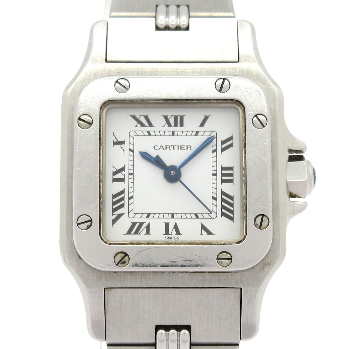 Cartier カルティエ 腕時計 サントスガルベSM レディース SS ゴドロンブレス バックル 白