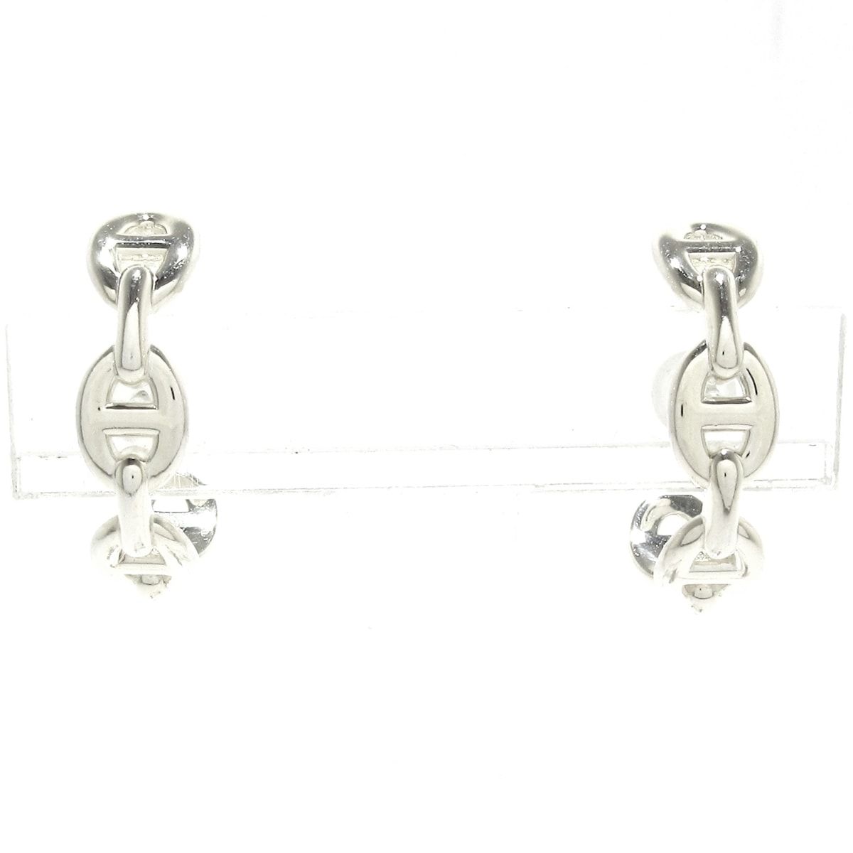 HERMES エルメス ピアス シェーヌダンクル アンシェネ シルバー 社外キャッチ